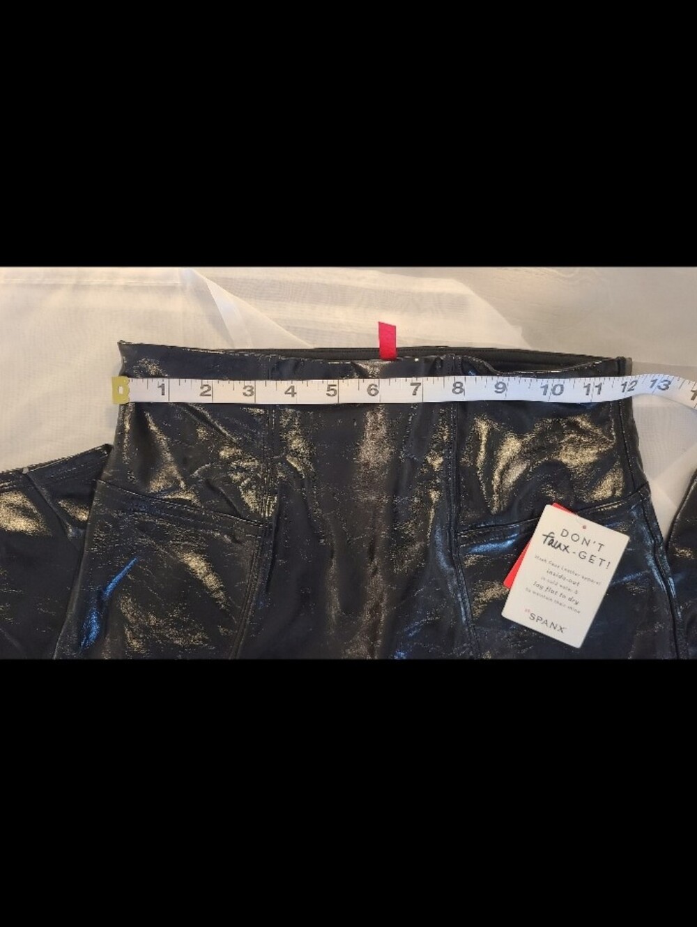 NWT Spanx High-Waist Black Faux Leather Leggings, Small - Picture 8 of 12